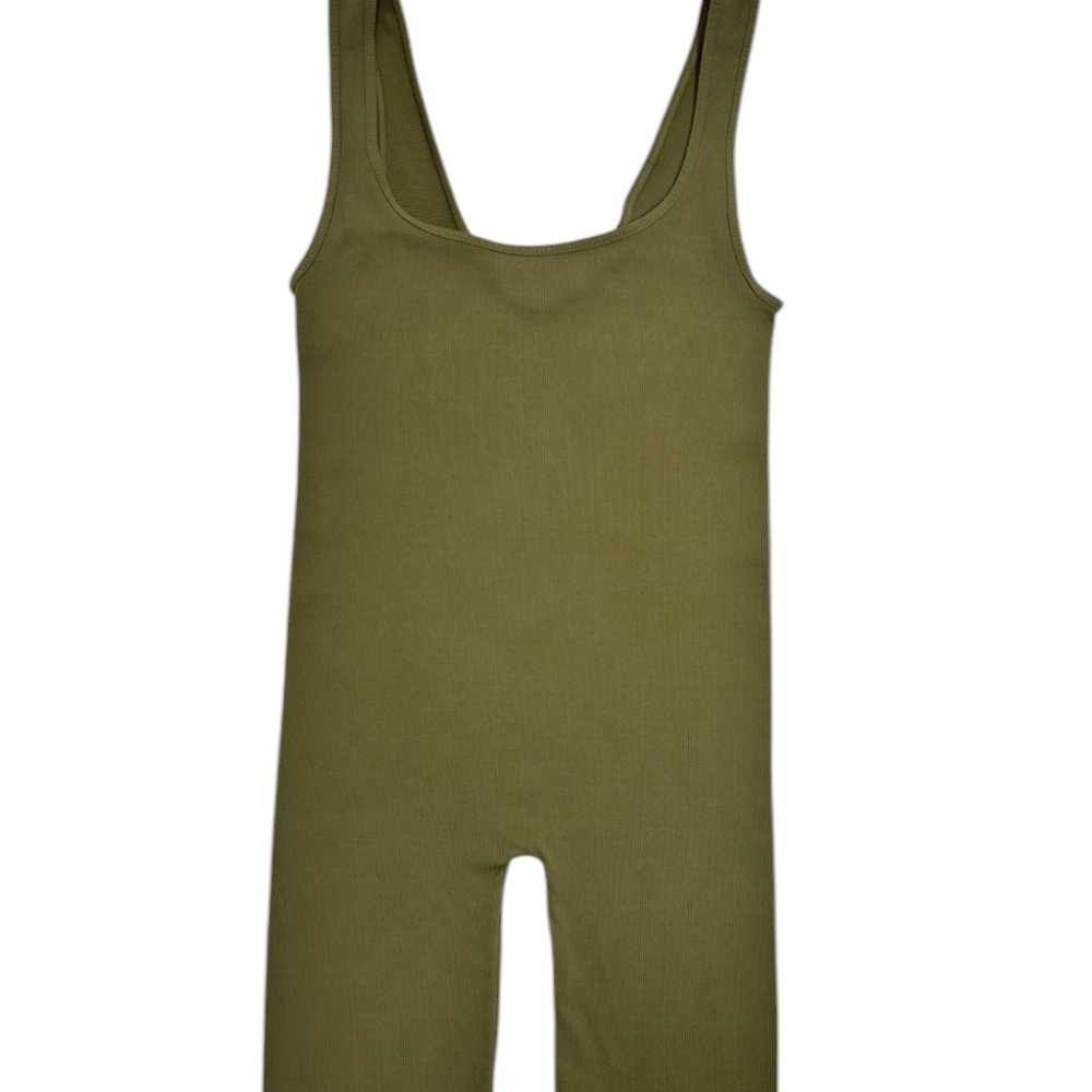 Intimately Free People Green Seamless Tank Romper Ribbed Stretch Basic Small